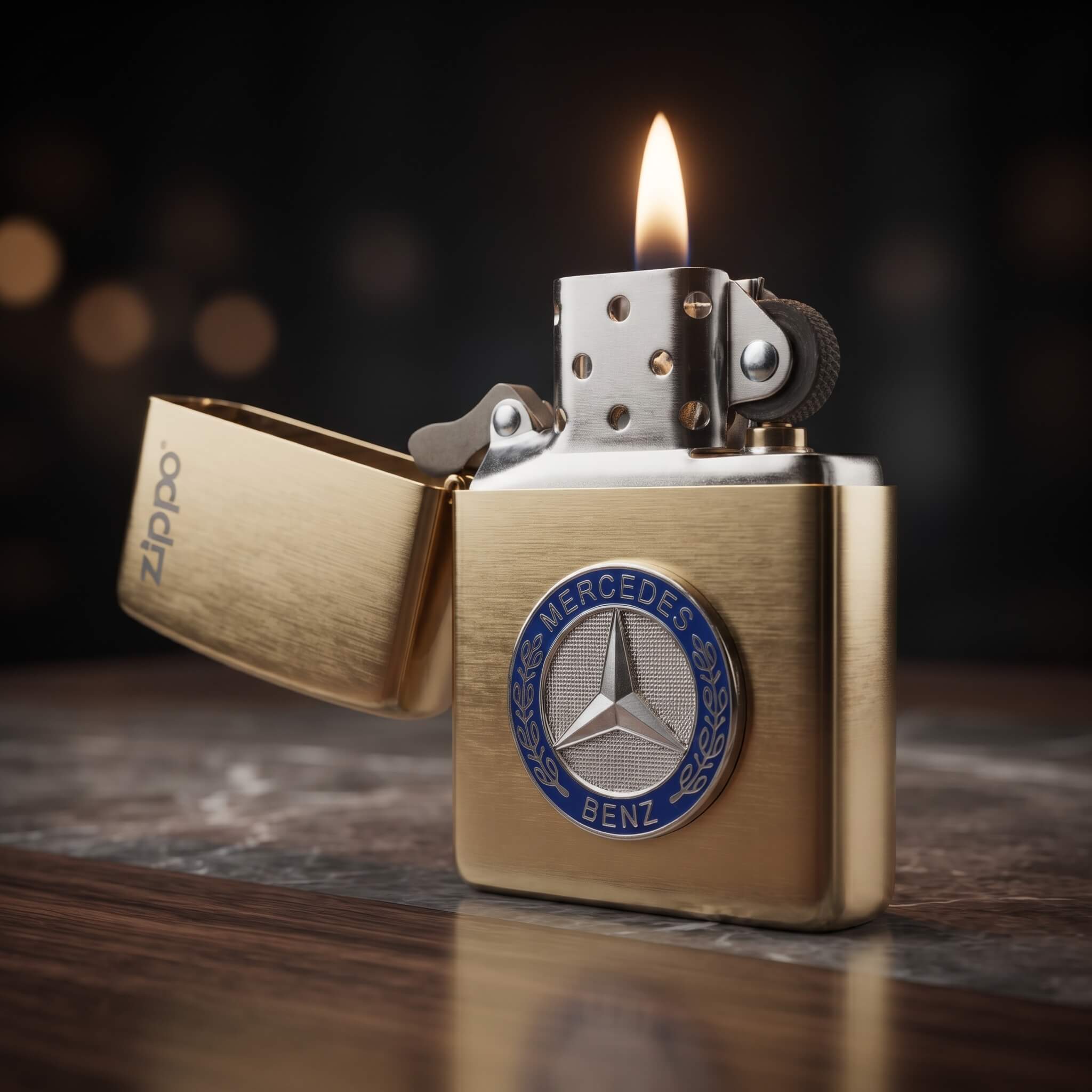 ates-premium-zippo-cakmak Mercedes-Benz Plakalı Zippo Çakmak - Görsel 1