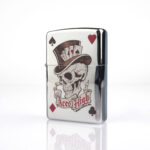 Skull Aces High Design Classic Zippo Çakmak - Görsel 2