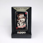 Skull Aces High Design Classic Zippo Çakmak - Görsel 5