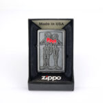 Love Skull Plakalı Zippo Çakmak - Görsel 5