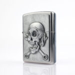 Skull Plakalı Zippo Çakmak - Görsel 2