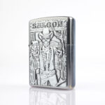 Skull Cowboy Design Plakalı Zippo Çakmak - Görsel 2