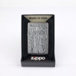 Skull Cowboy Design Plakalı Zippo Çakmak - Görsel 6