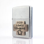 Cowboy Design Plakalı Zippo Çakmak - Görsel 2