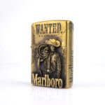 Marlboro Cowboy Plakalı Zippo Çakmak - Görsel 2