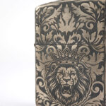 Lion King Sterling Silver (Gümüş) Armor Luxury 360° Zippo Çakmak - Görsel 8