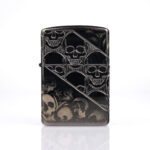 Black Skull Armor Luxury 360° Model Zippo Çakmak - Görsel 4