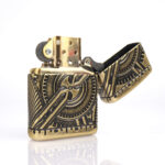 Antic Brass Skull Armor Luxury 360° Zippo Çakmak - Görsel 7