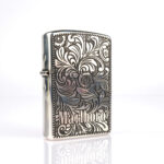 Marlboro Sterling Silver (Gümüş) Armor Zippo Çakmak - Görsel 4