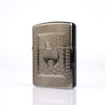 Black Zippo Flame Design Armor Zippo Çakmak - Görsel 2