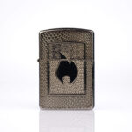 Black Zippo Flame Design Armor Zippo Çakmak - Görsel 3