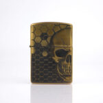 Skull Design Armor  Zippo Çakmak - Görsel 3
