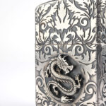 Dragon Sterling Silver (Gümüş) Armor Luxury 360° Zippo Çakmak - Görsel 11
