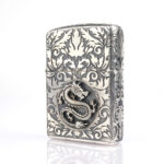 Dragon Sterling Silver (Gümüş) Armor Luxury 360° Zippo Çakmak - Görsel 3