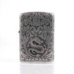 Dragon Sterling Silver (Gümüş) Armor Luxury 360° Zippo Çakmak - Görsel 4