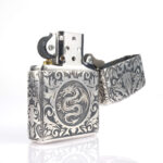Dragon Sterling Silver (Gümüş) Armor Luxury 360° Zippo Çakmak - Görsel 9