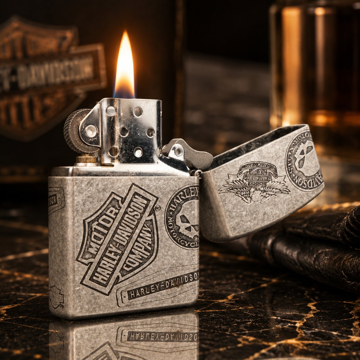 1-ates-premium-armor-zippo-cakmak-zippo-myzippo-zippo-cakmak-ates-premium-zippo-12 Harley-Davidson Armor Zippo Çakmak - Görsel 1