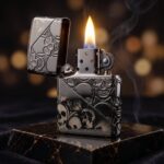 Black Skull Armor Luxury 360° Model Zippo Çakmak