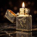 Antic Brass Skull Armor Luxury 360° Zippo Çakmak