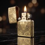 Gold Lion Armor Zippo Çakmak