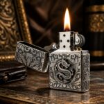 Dragon Sterling Silver (Gümüş) Armor Luxury 360° Zippo Çakmak