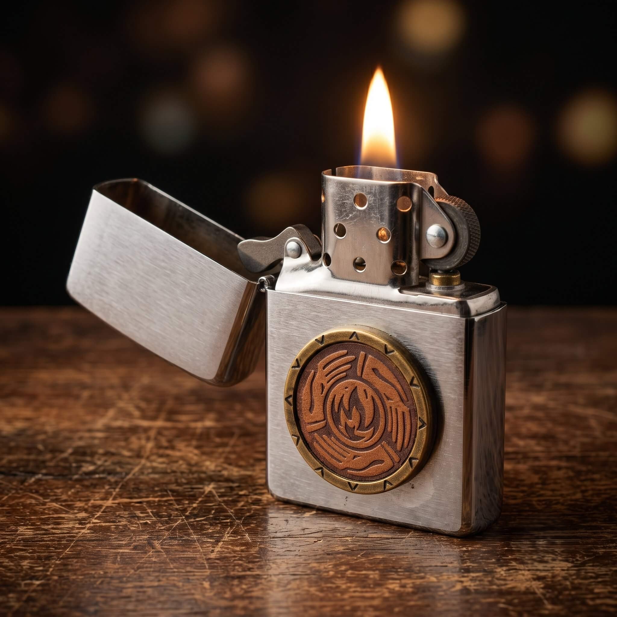 1-ates-premium-classic-klasik-zippo-cakmak-zippo-myzippo-zippo-cakmak-ates-premium-zippo-15 2000 Milenyum Eski Tarihli Zippo Çakmak - Görsel 1