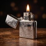 1995 Eski Tarihli Venetian Gümüş Zippo Çakmak