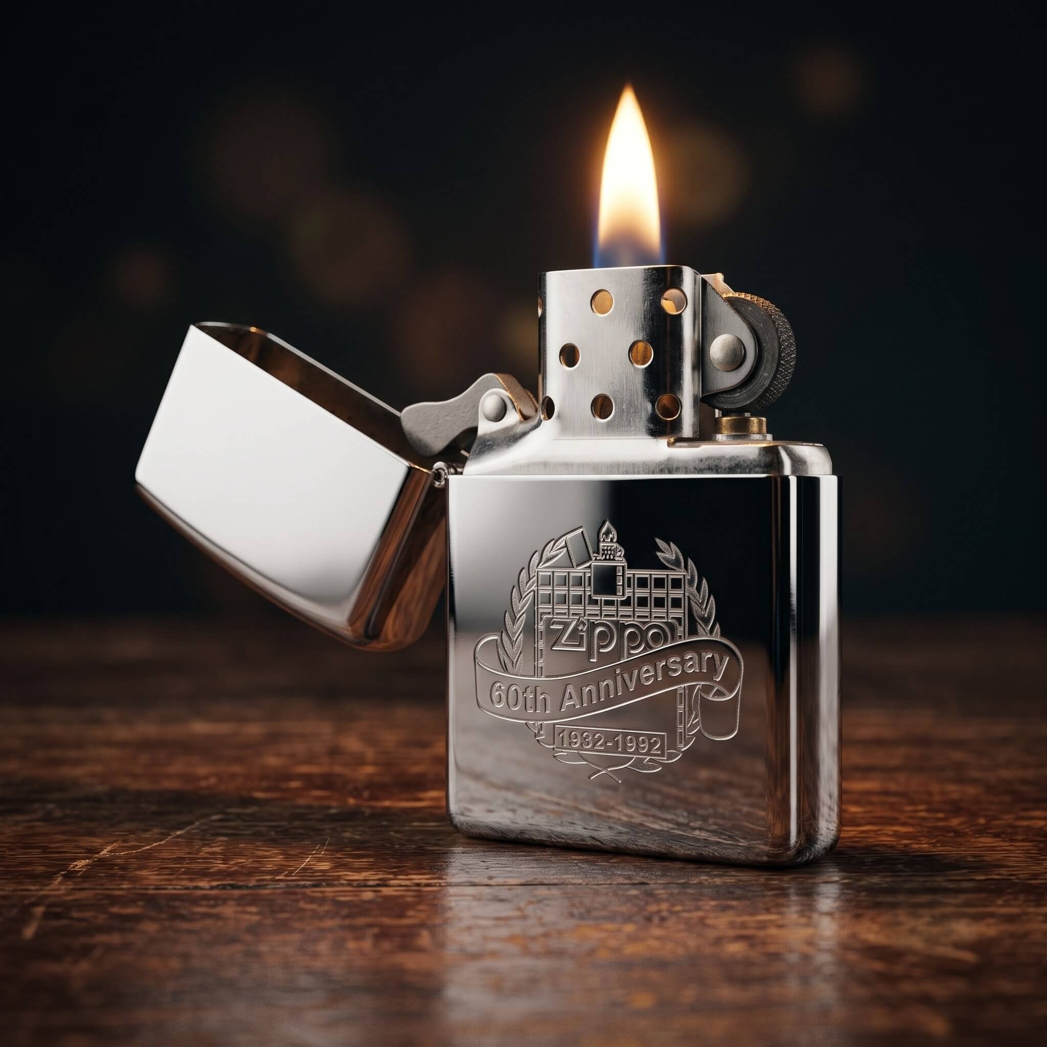 1-ates-premium-classic-klasik-zippo-cakmak-zippo-myzippo-zippo-cakmak-ates-premium-zippo-20 Zippo 60.yıl Eski Tarihli Zippo Çakmak - Görsel 1