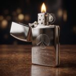 1975 Slim Eski Tarihli Rockwell International Design Zippo Çakmak