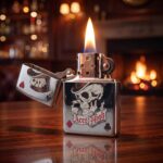Skull Aces High Design Classic Zippo Çakmak