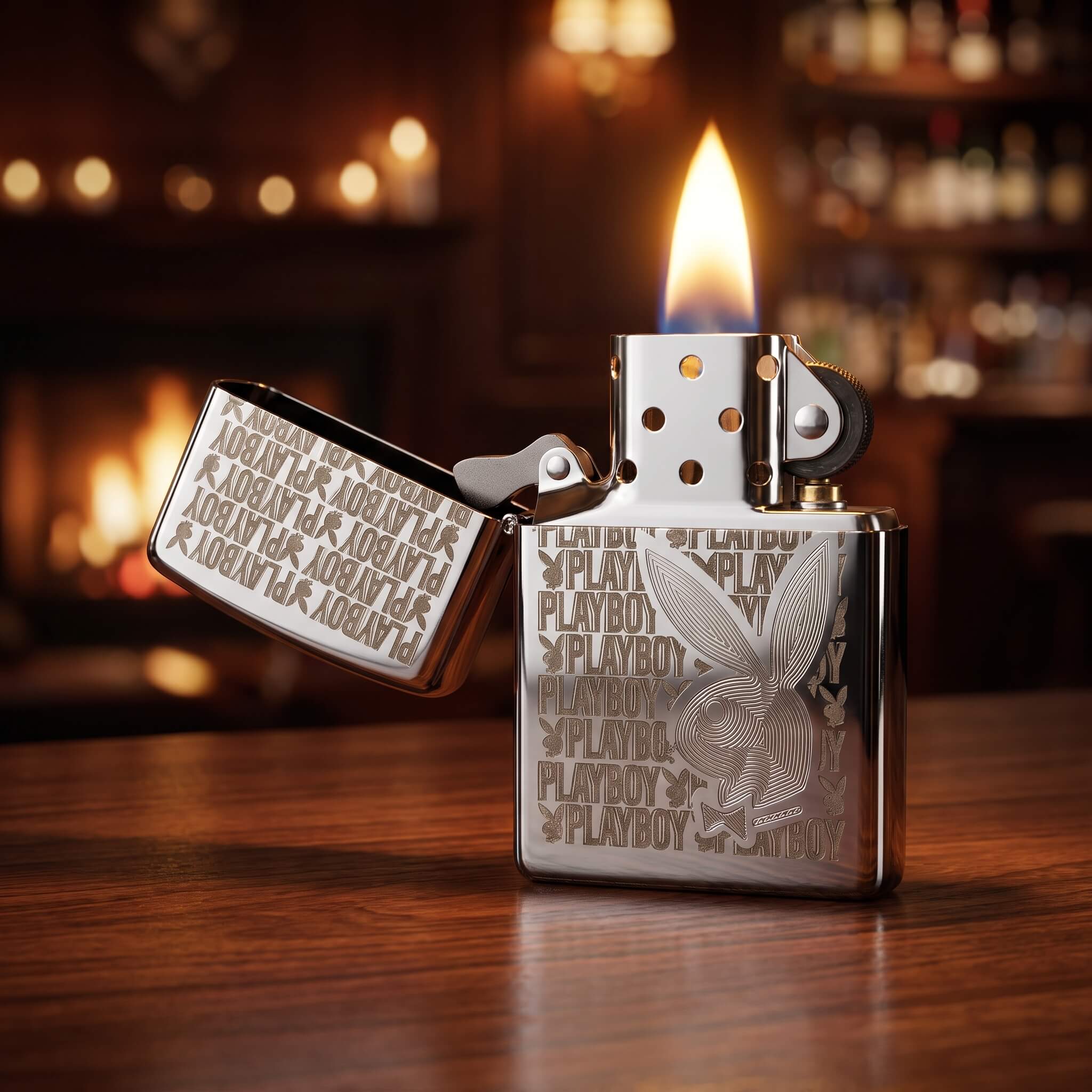 1-zippo-clasicc-klasik-zippo-ates-premium-modelleri-kalin-govdeli-orijinal-zippo-cakmaklari-ates-premium-16 Playboy Design Classic Zippo Çakmak - Görsel 1
