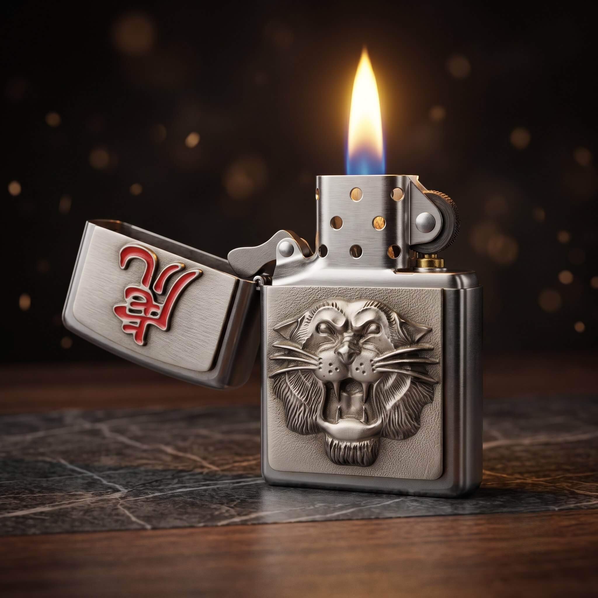 1-zippo-plakalı-zippo-ates-premium-modelleri-kalin-govdeli-orijinal-zippo-cakmaklari-ates-premium-9 Tiger Plakalı Zippo Çakmak - Görsel 1