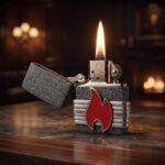Zippo Flame Design Plakalı Zippo Çakmak
