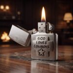 Cowboy Design Plakalı Zippo Çakmak