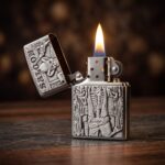 Skull Cowboy Design Plakalı Zippo Çakmak