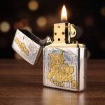 Orijinal Zippo Armor çakmak, Tom and Jerry Design baskılı koleksiyonluk premium Zippo modeli – Ateş Premium.