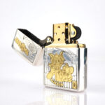Orijinal Zippo Armor çakmak, Tom and Jerry Design baskılı koleksiyonluk premium Zippo modeli – Ateş Premium.