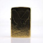 Orijinal Zippo Classic çakmak, Eagle (Kartal) Design 360° yüzey desenine sahip koleksiyonluk premium Zippo modeli – Ateş Premium.