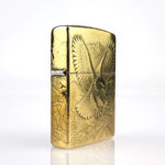 Orijinal Zippo Classic çakmak, Eagle (Kartal) Design 360° yüzey desenine sahip koleksiyonluk premium Zippo modeli – Ateş Premium.