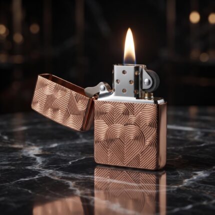 Orijinal Zippo Armor çakmak, kalın gövdeli premium Zippo çakmak modeli – Heart Design temalı Ateş Premium luxury ve limited Zippo koleksiyonu.